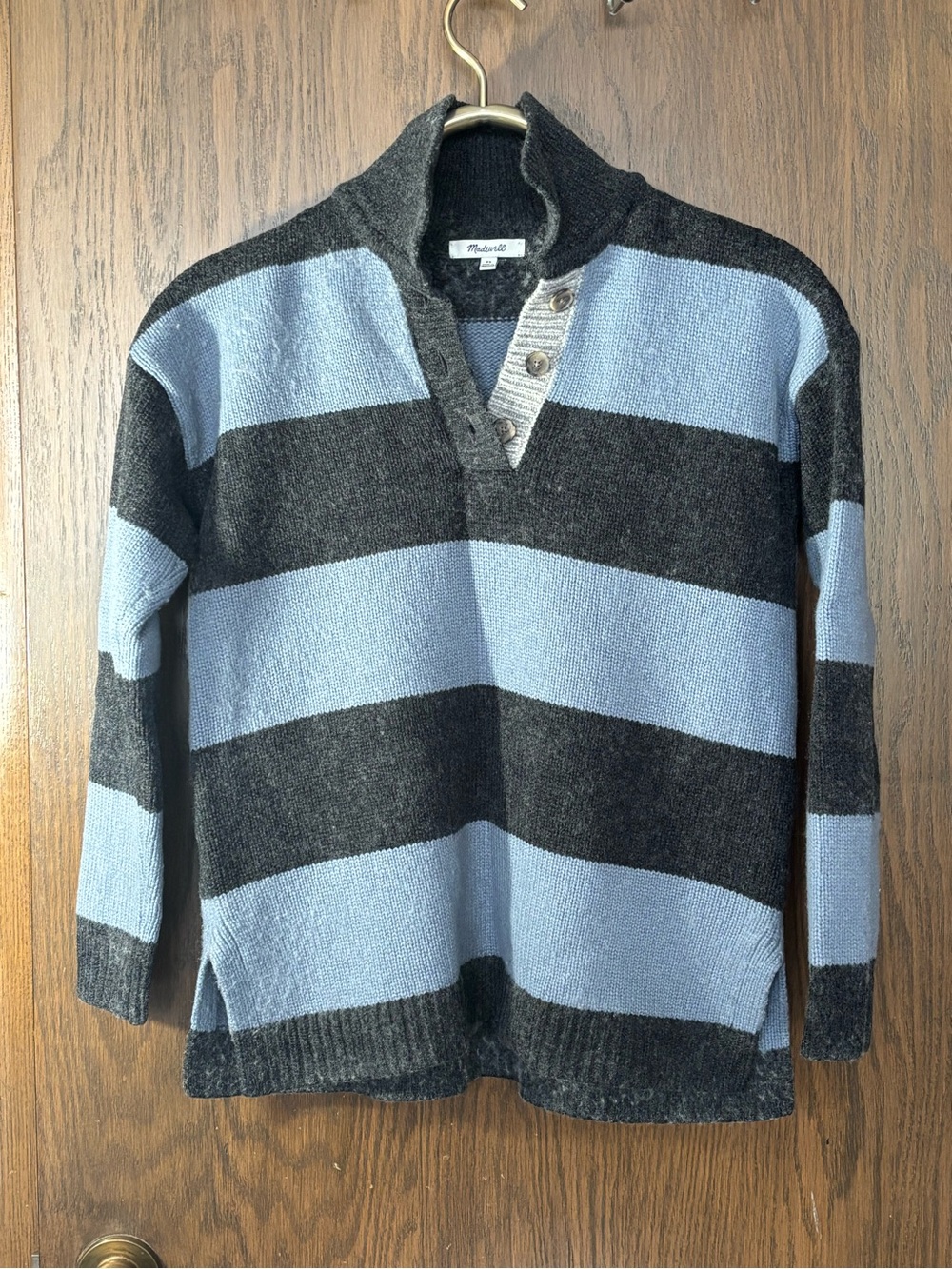 Madewell Rugby Stripe Wool Polo Sweater